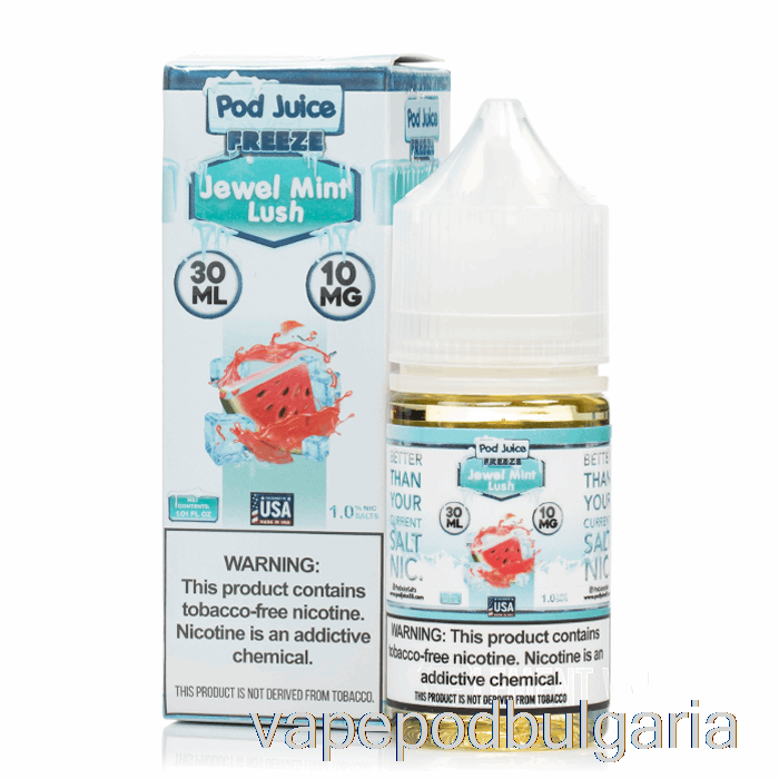 Vape 10000 Дръпки Freeze Jewel Mint Lush - Pod Juice - 30ml 10mg